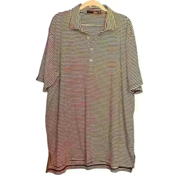 RLX Ralph Lauren Sz XL Striped Wicking Polo Shirt Golf Athletic Wear Outdoor - Picture 1 of 12
